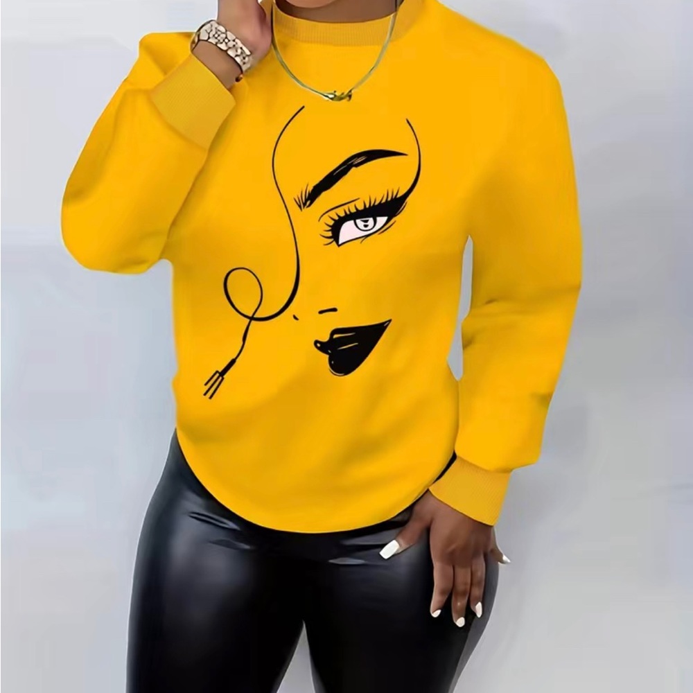 Yellow female sweater